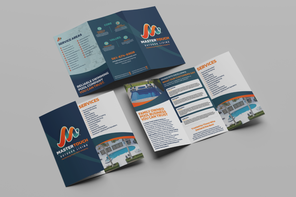 Master Touch Outdoor Living, trifold brochure